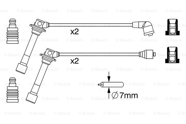 Przewody zapłonowe BOSCH 0 986 357 241