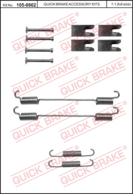 Zestaw dodatków do szczęk hamulcowych QUICK BRAKE 105-0862