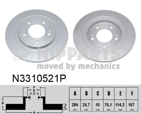 Tarcza hamulcowa NIPPARTS N3310521P