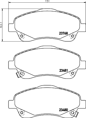 Klocki hamulcowe HELLA 8DB 355 017-321