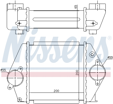 Chłodnica powietrza intercooler NISSENS 96570