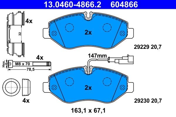 Klocki hamulcowe ATE 13.0460-4866.2