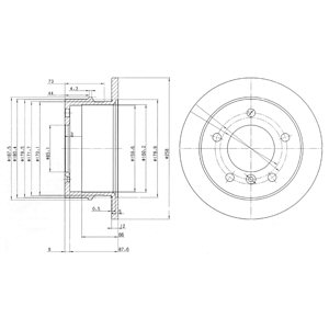 Tarcza hamulcowa DELPHI BG3235