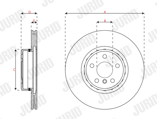 Tarcza hamulcowa JURID 563693JVC-1