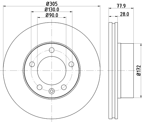 Tarcza hamulcowa HELLA PAGID 8DD 355 127-791