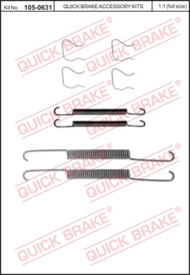Zestaw dodatków do szczęk hamulcowych QUICK BRAKE 105-0631