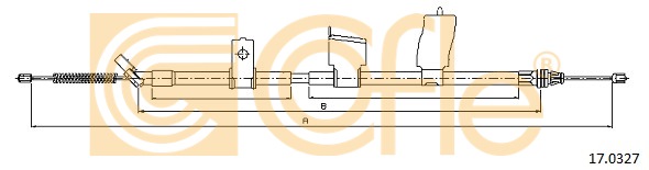 Linka hamulca ręcznego COFLE 17.0327