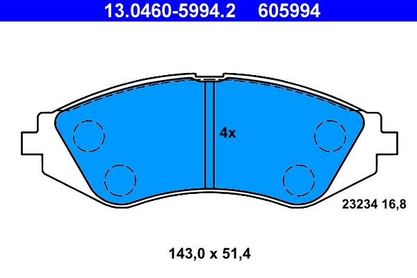 Klocki hamulcowe ATE 13.0460-5994.2