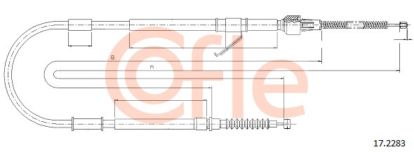 Linka hamulca ręcznego COFLE 92.17.2283