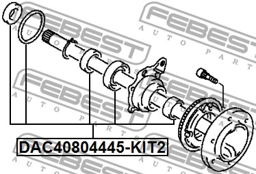 Zestaw łożysk koła FEBEST DAC40804445-KIT2