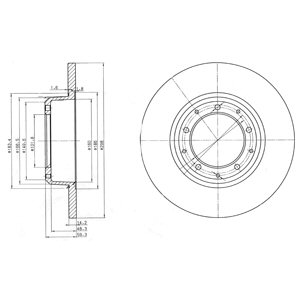 Tarcza hamulcowa DELPHI BG3982C