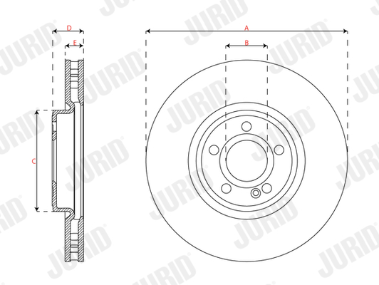 Tarcza hamulcowa JURID 563754JC-1