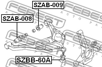 Tuleja wahacza FEBEST SZAB-009