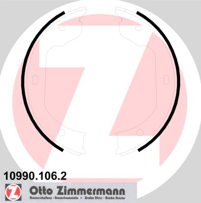 Zestaw szczęk hamulcowych ZIMMERMANN 10990.106.2