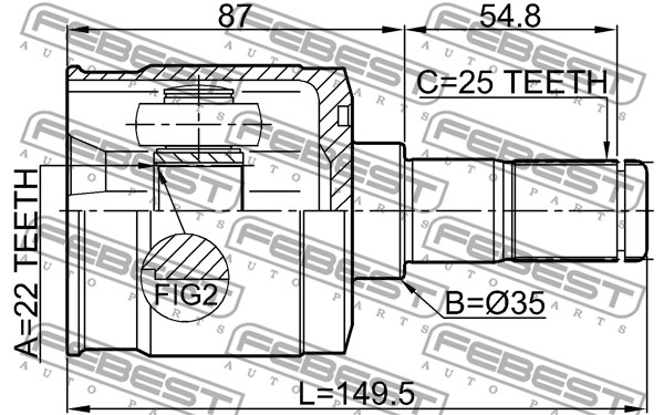 Przegub FEBEST 1211-CM10R