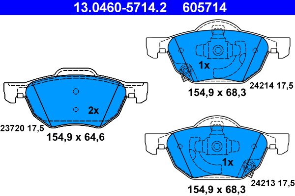 Klocki hamulcowe ATE 13.0460-5714.2