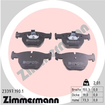 Klocki hamulcowe ZIMMERMANN 23397.190.1