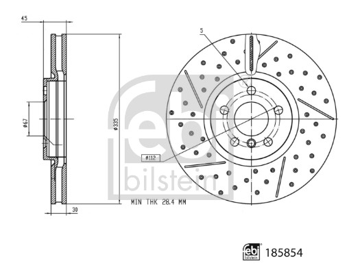 Tarcza hamulcowa FEBI BILSTEIN 185854