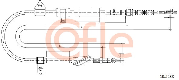 Linka hamulca ręcznego COFLE 92.10.5238