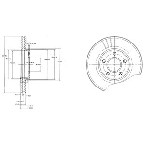 Tarcza hamulcowa DELPHI BG3826