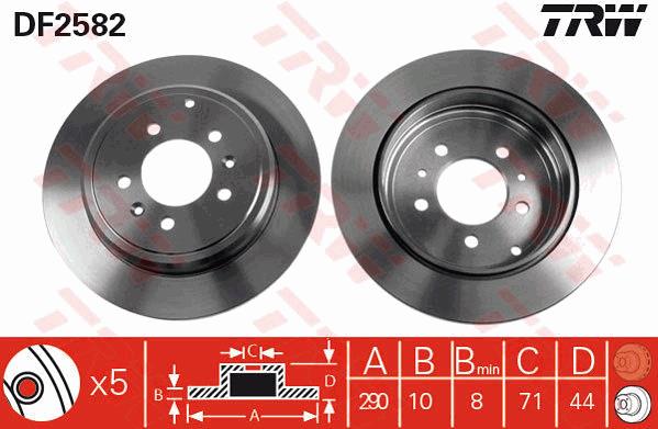 Tarcza hamulcowa TRW DF2582