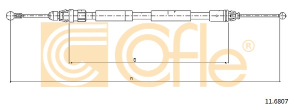 Linka hamulca ręcznego COFLE 11.6807