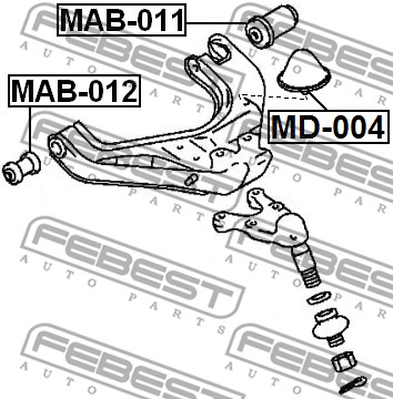 Tuleja wahacza FEBEST MAB-011