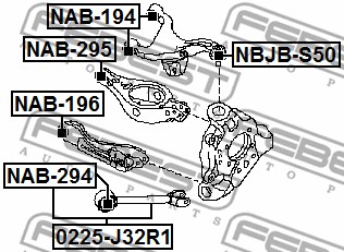 Tuleja wahacza FEBEST NAB-295