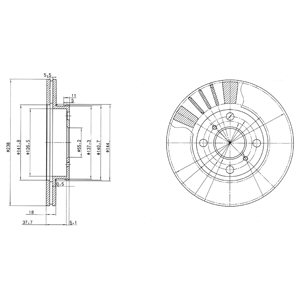 Tarcza hamulcowa DELPHI BG3424