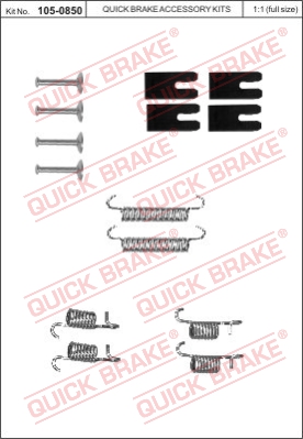 Zestaw montażowy szczęk hamulcowych QUICK BRAKE 105-0850