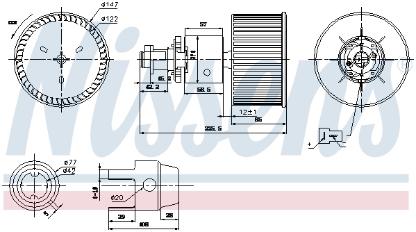 Silnik elektryczny dmuchawy NISSENS 87149