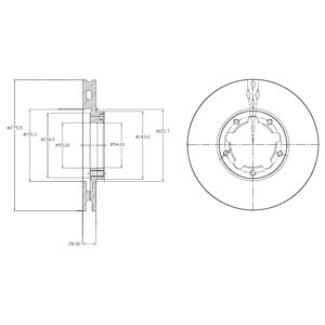 Tarcza hamulcowa DELPHI BG4217
