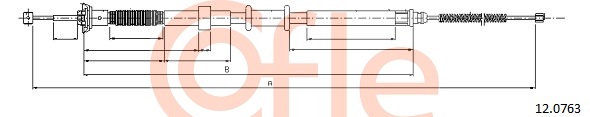 Linka hamulca ręcznego COFLE 92.12.0763