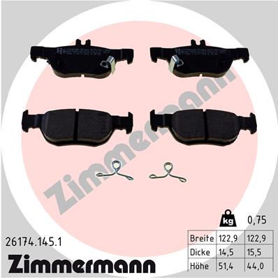 Klocki hamulcowe ZIMMERMANN 26174.145.1