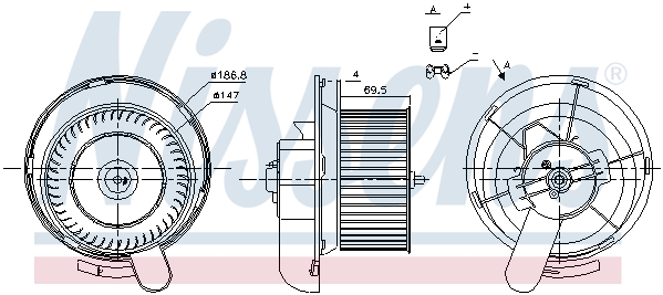 Silnik elektryczny dmuchawy NISSENS 87145