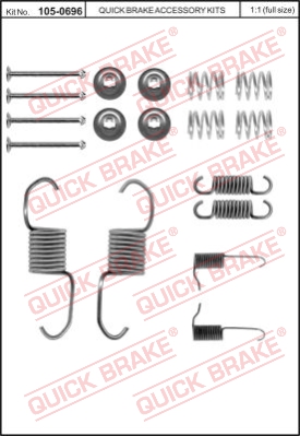 Zestaw dodatków do szczęk hamulcowych QUICK BRAKE 105-0696