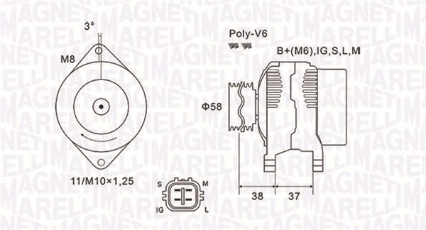 Alternator MAGNETI MARELLI 063731889010