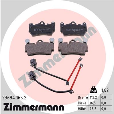 Klocki hamulcowe ZIMMERMANN 23694.165.2