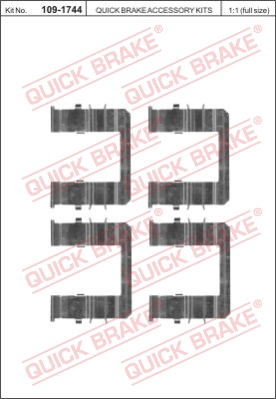 Zestaw akcesoriów montażowych  klocków hamulcowych QUICK BRAKE 109-1744