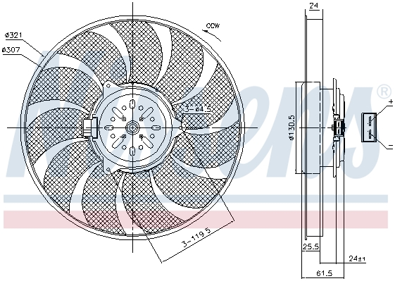 Wentylator NISSENS 85786