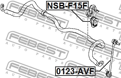 Guma stabilizatora FEBEST NSB-F15F