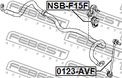 Guma stabilizatora FEBEST NSB-F15F