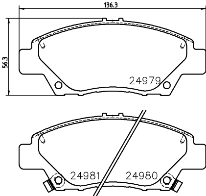 Klocki hamulcowe HELLA 8DB 355 015-001