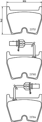 Klocki hamulcowe HELLA 8DB 355 009-191