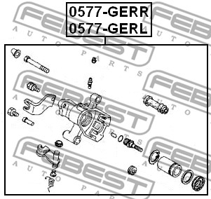 Zacisk hamulca FEBEST 0577-GERR