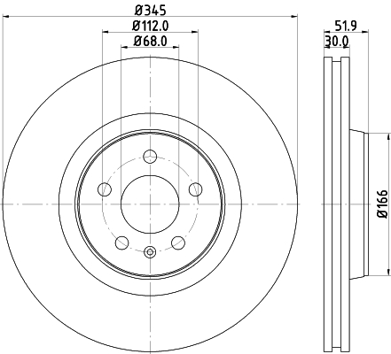 Tarcza hamulcowa HELLA 8DD 355 117-181