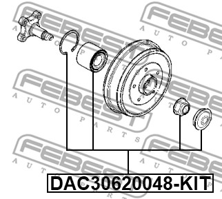 Zestaw łożysk koła FEBEST DAC30620048-KIT