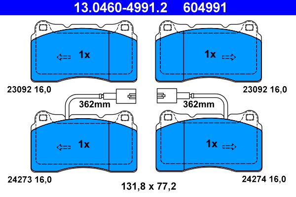 Klocki hamulcowe ATE 13.0460-4991.2