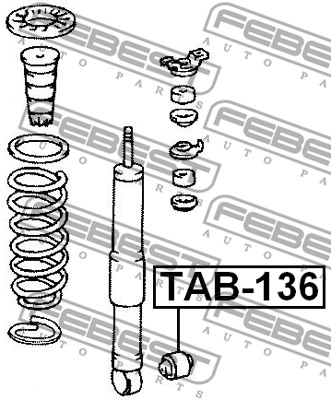 Tuleja montażowa amortyzatora FEBEST TAB-136