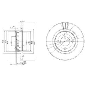 Tarcza hamulcowa DELPHI BG2784